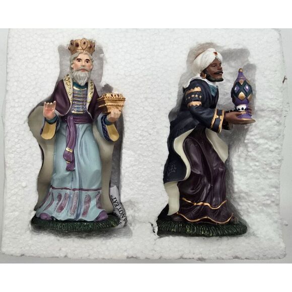 Thomas Kinkade King Gaspar & King Balthazar Figurines with COA - Picture 2 of 5